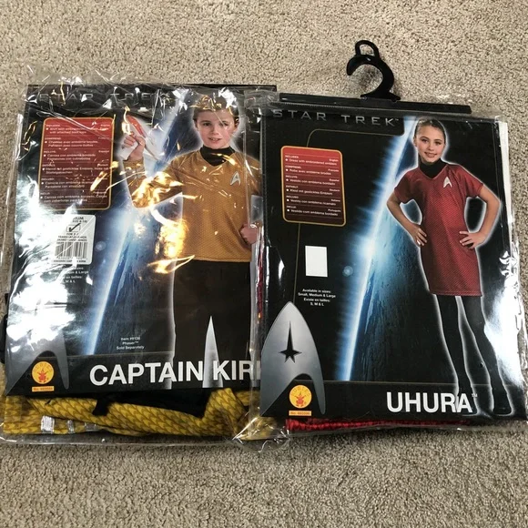 🔥Bundle🔥 2 Star Trek Halloween Costumes Captain Kirk & Lt. Uhura siblings kids - Picture 9 of 9